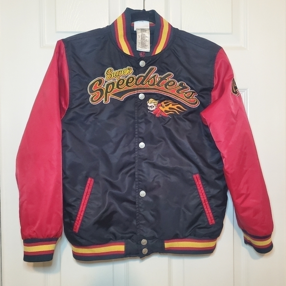 VTG Disney Pixar The Incredibles Dash Button Jacket Speedster Youth Large